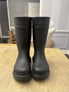 Balenciaga Black Treaded Sole Rain Boot